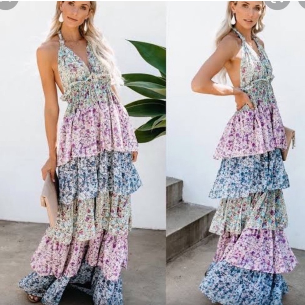 Vici Multicolor Floral Maxi Dress